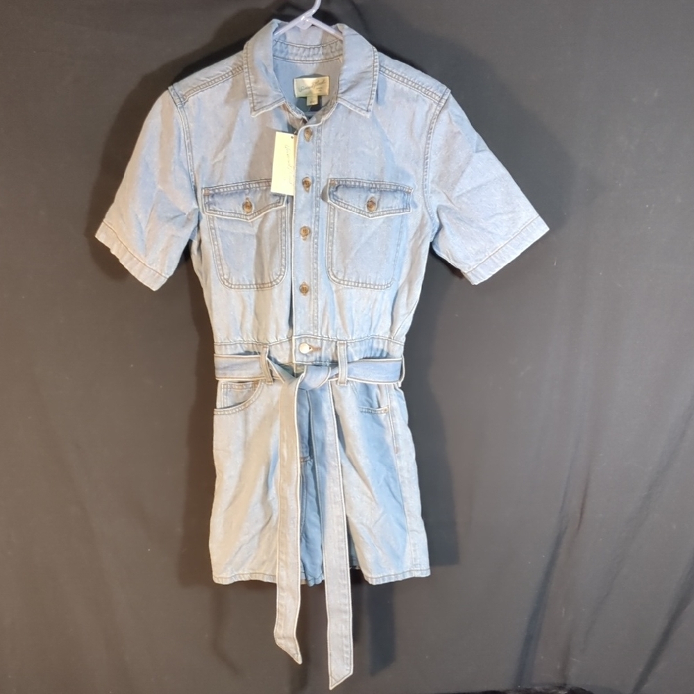 Universal Thread Light Blue Short Sleeve Jumpsuit